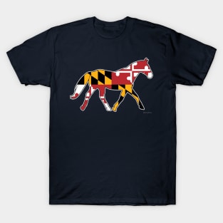 Maryland Flag Horse Logo T-Shirt